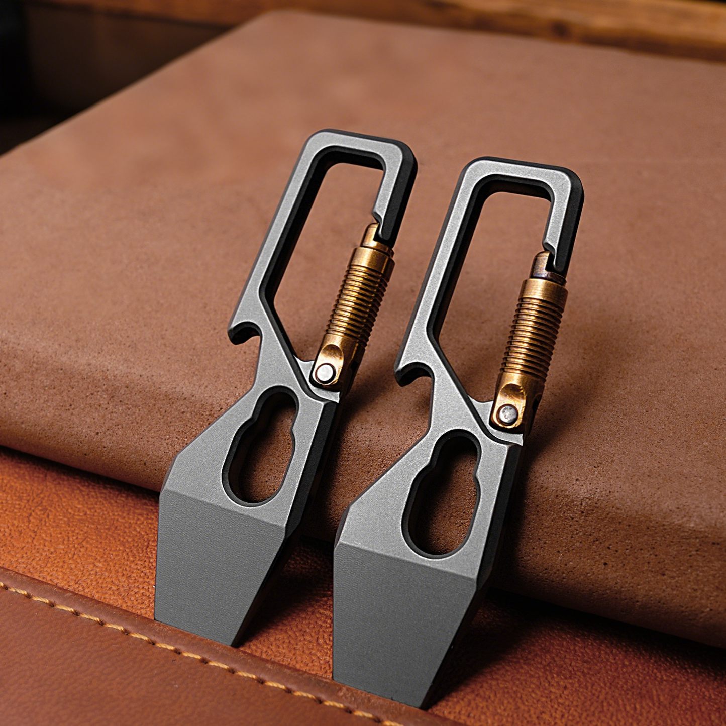 Titanium Multi-Tool Carabiner for Men - EDC Gear & Outdoor Survival Tool - Heavy-Duty Keychain Tool for Hiking, Camping, and Everyday Carry