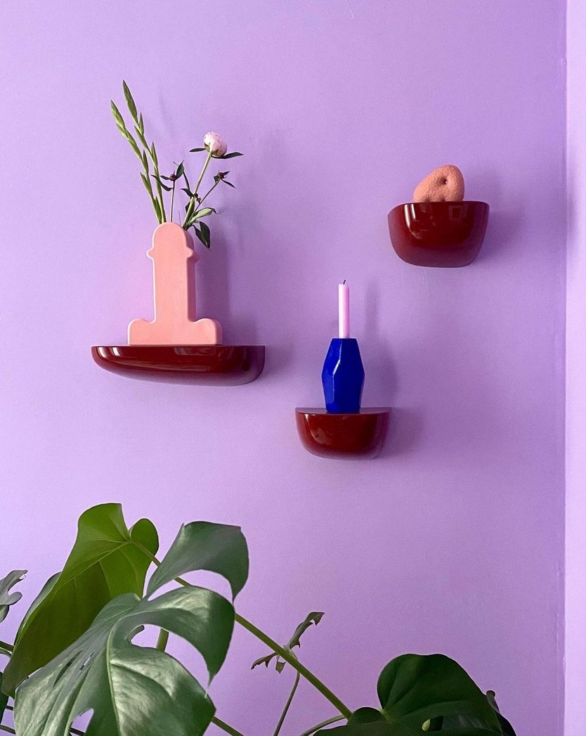 Handmade Memphis Ceramic Dick Vase | Decorative Shiva Flower Vase