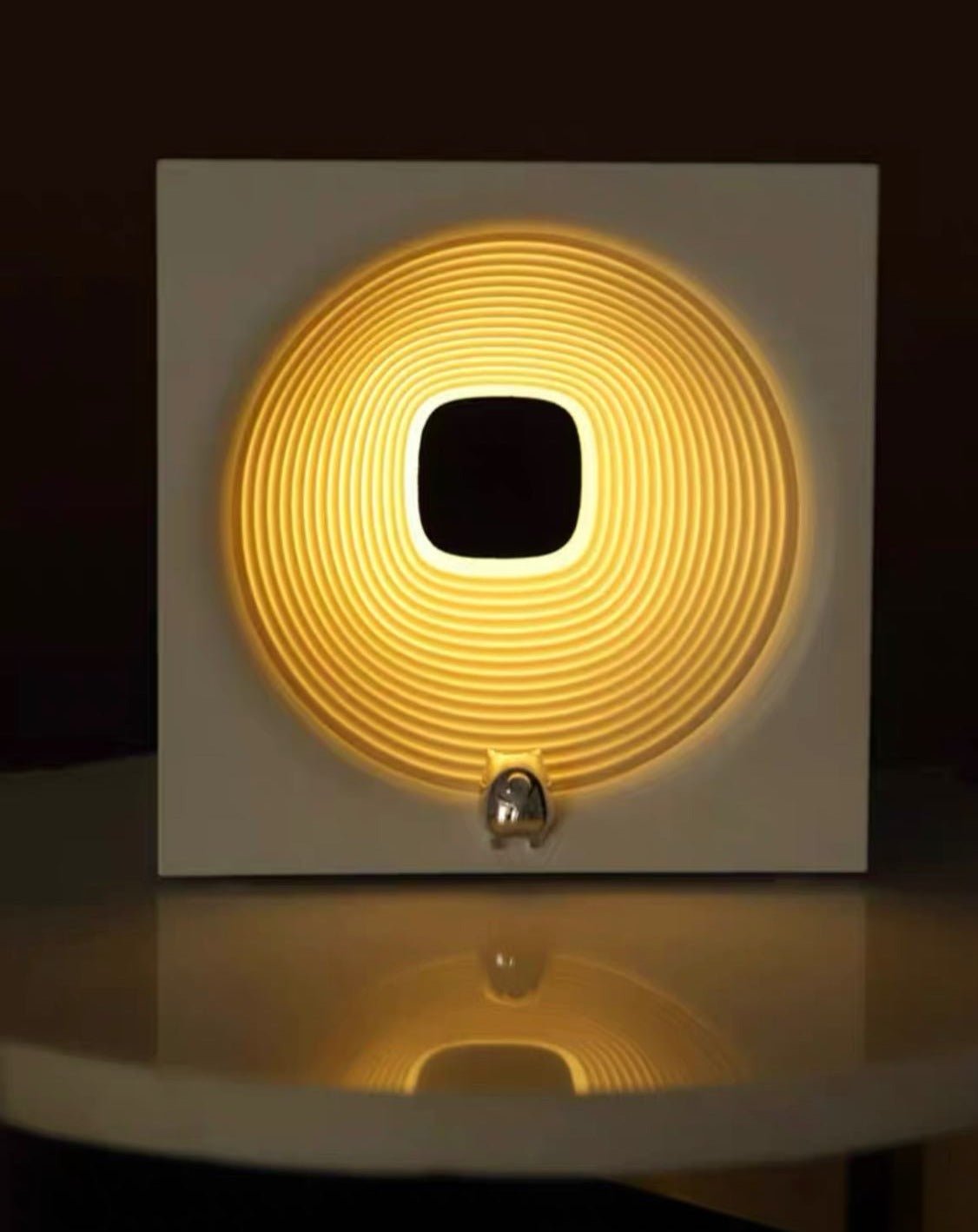 Time Machine Sleep Inducing Bedside Lamp with Speaker - Dimmable Sleep Aid Night Light